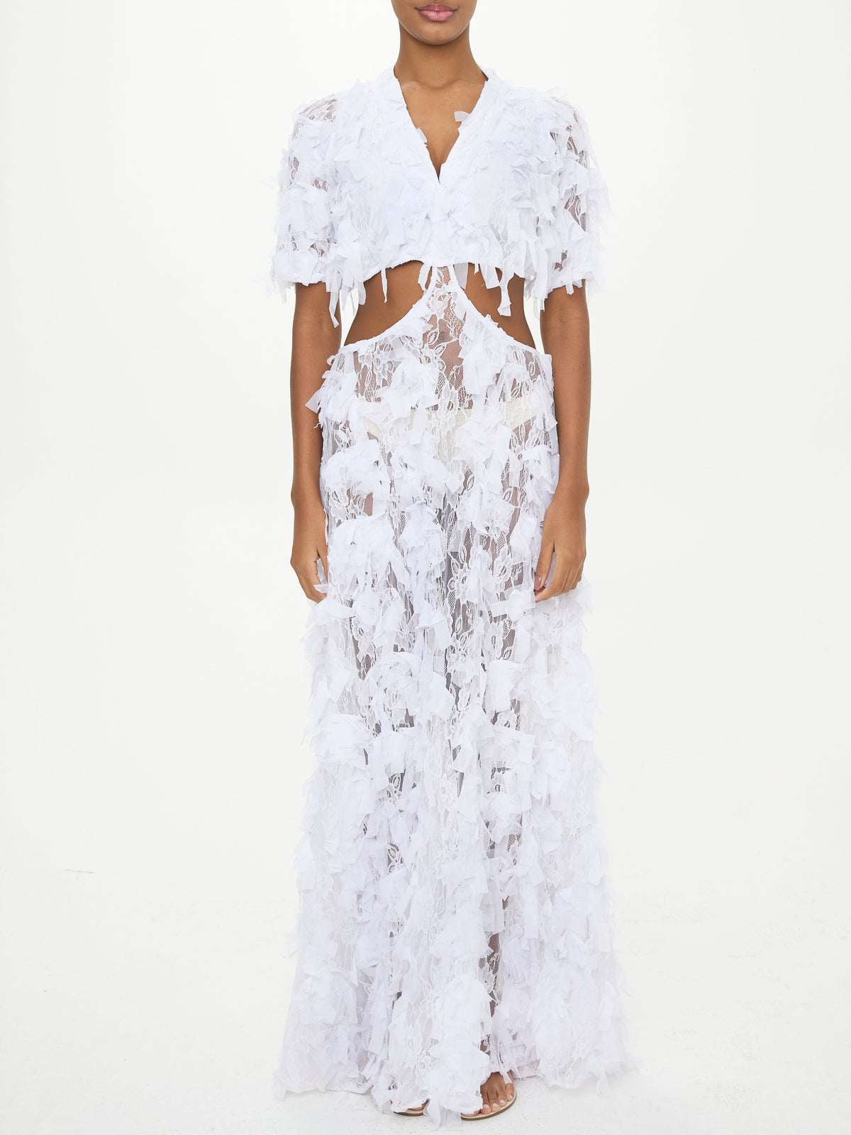 VESTIDO CELINA RENDA OFF-WHITE