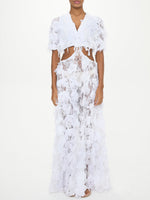 VESTIDO CELINA RENDA OFF-WHITE