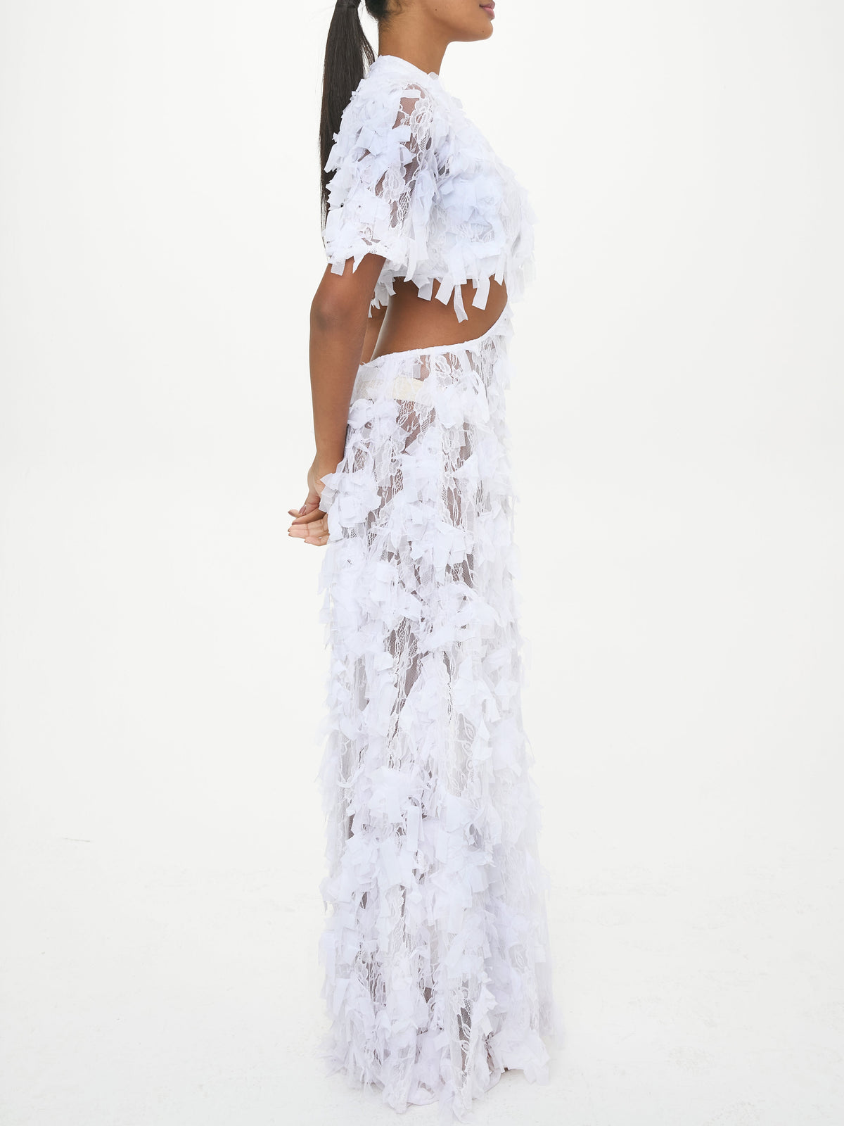 VESTIDO CELINA RENDA OFF-WHITE