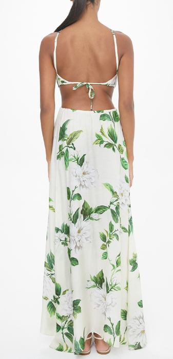 VESTIDO AVORY PEÔNIA OFF-WHITE