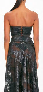 TOP SASHA BLACK FLOWER